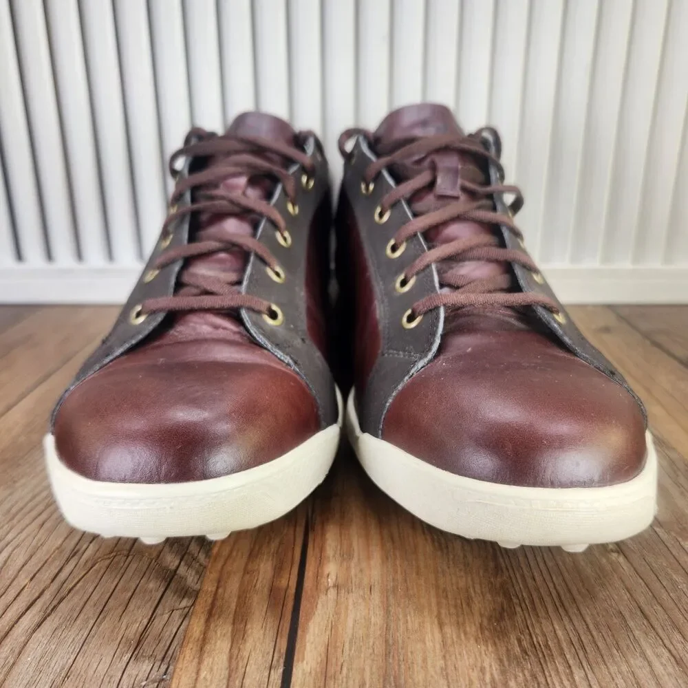 FootJoy Contour Spikeless Golf Shoes Mens Size 11 M Brown Leather Casual 54226